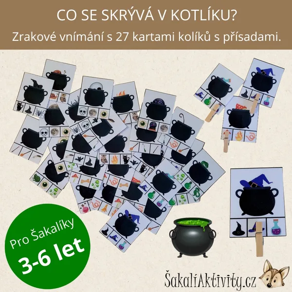  ČARODĚJNICE - Co se skrývá v kotlíku? - zrakové vnímání  1