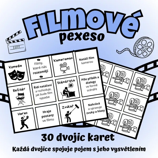 🎬 FilMové pexeso – učíme se hrou!🎬  1