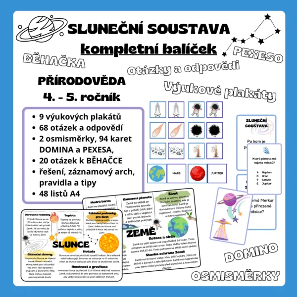 Sluneční soustava - KOMPLETNÍ BALÍČEK 1