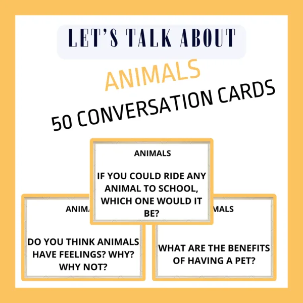 ANIMALS CONVERSATION CAARDS 1