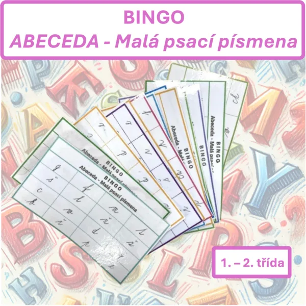 Abeceda — malá psací písmena (BINGO) 1
