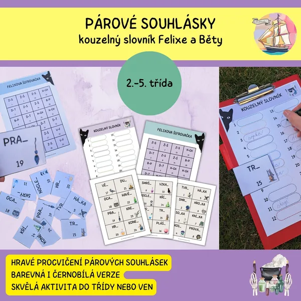 Párové souhlásky - kouzelný slovník Felixe a Běty 1