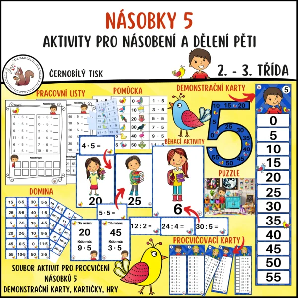 Násobky 5 - malá násobilka 1