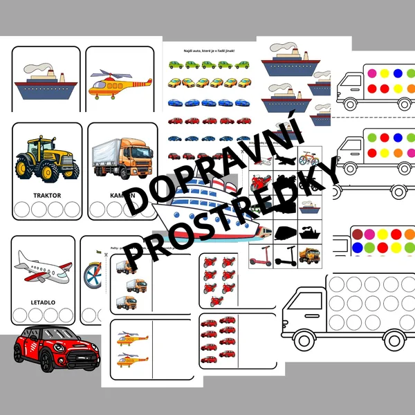 Dopravní prostředky pro MŠ nejen s PET víčky 1