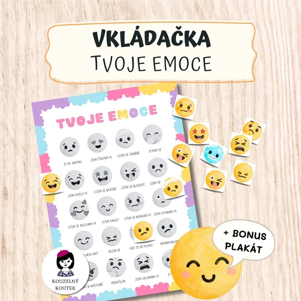 Tvoje emoce - jednoduchá vkládačka  1