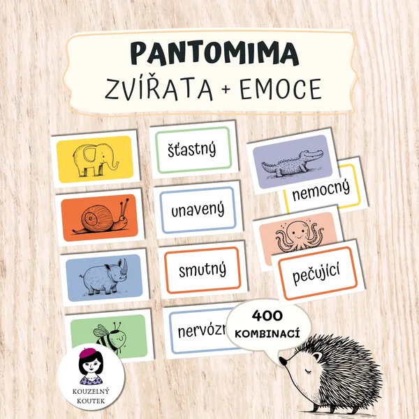 Emocionální pantomima - hra se zvířátky na vyjadřování pocitů, emocí 1