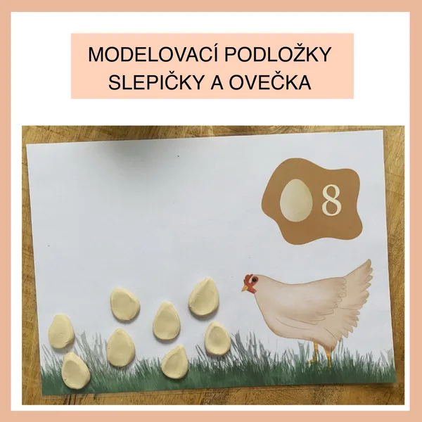 Modelovací podložky - slepičky a ovečka 1