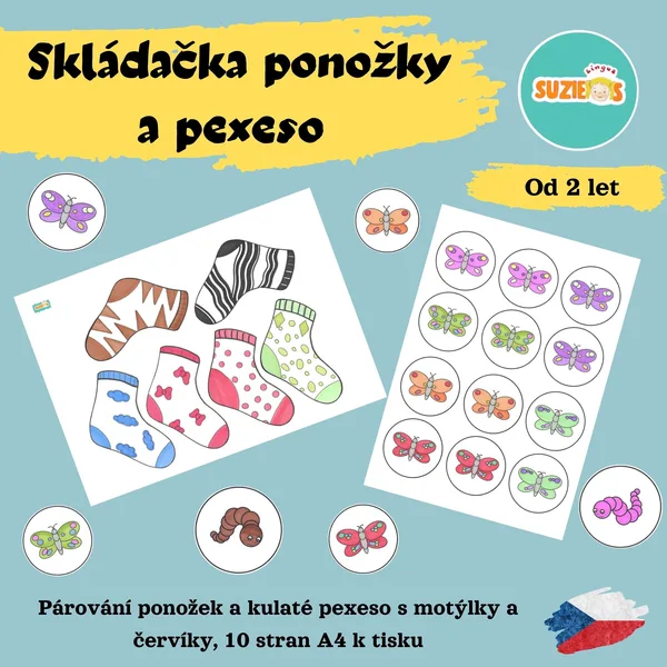 Skládačka ponožky a pexeso 1