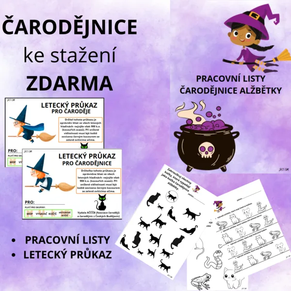 Čarodějnické pracovní listy ZDARMA 1