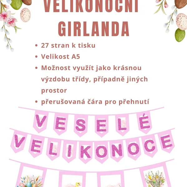 VELIKONOČNÍ GIRLANDA A5 1