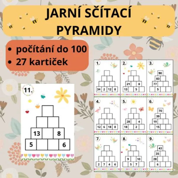 Jarní sčítací pyramidy (+,- do 100) 1