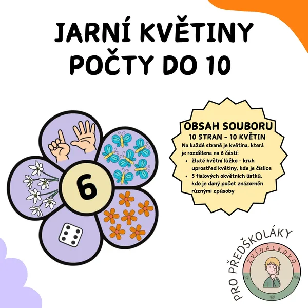 Jarní květiny - počty do 10  1
