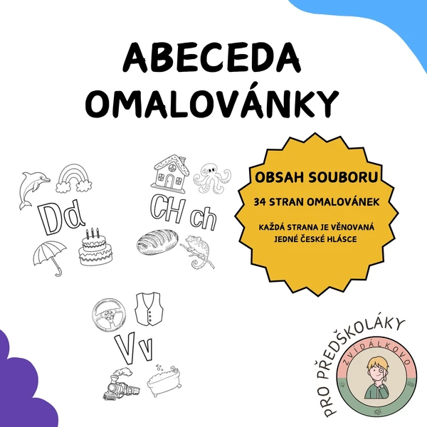 Abeceda - omalovánky  1