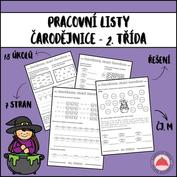 Čarodějnice - pracovní listy - 2. třída 1