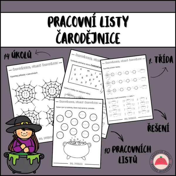 Čarodějnice - pracovní listy - 1. třída 1