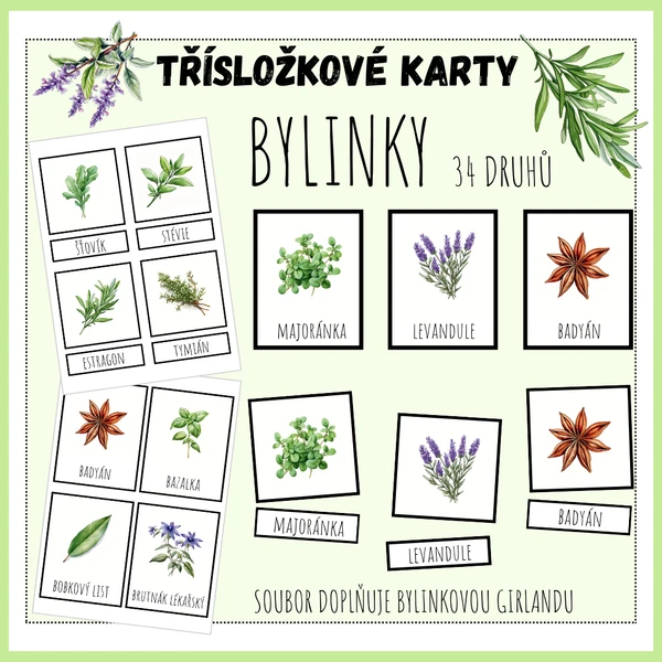 Třísložkové karty - BYLINKY 1
