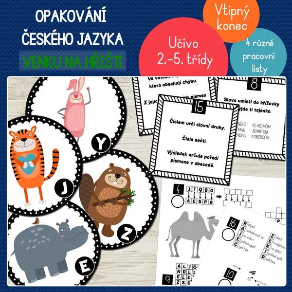 Opakování českého jazyka venku 1