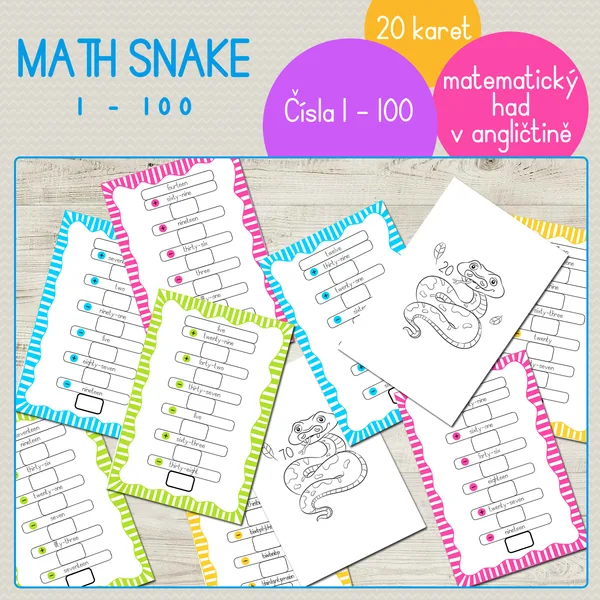 Math snake 1-100 1
