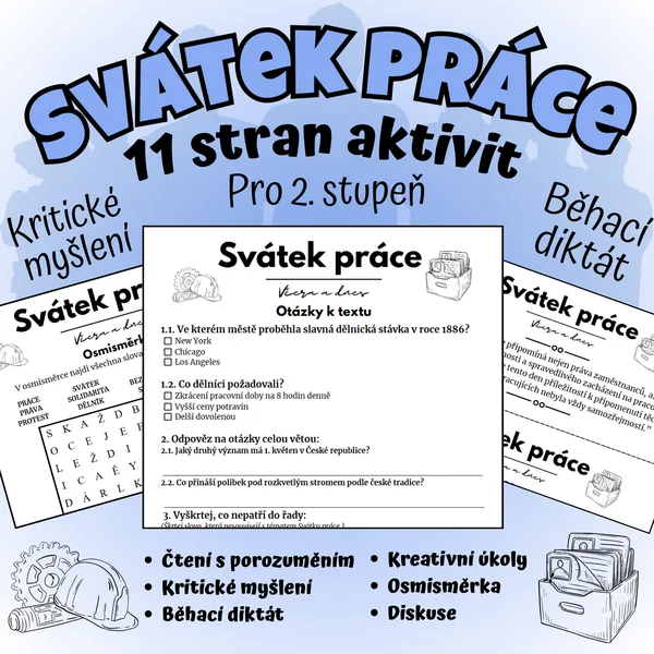 🛠️ Svátek práce – Kritické myšlení, běhací diktát a čtení🛠️ 1