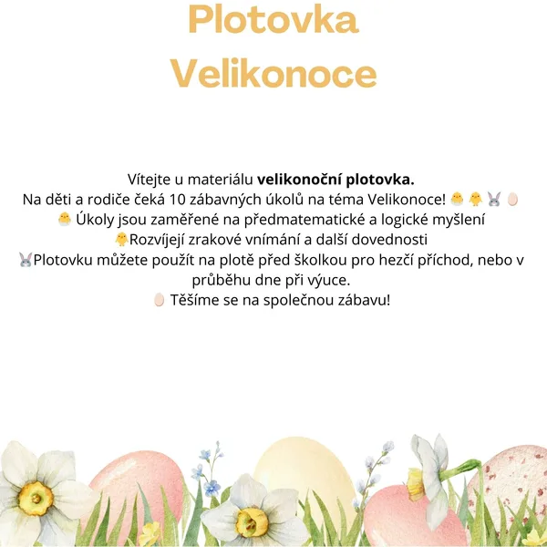 Velikonoce plotovka 🐣 🐥 🐰 🥚 1