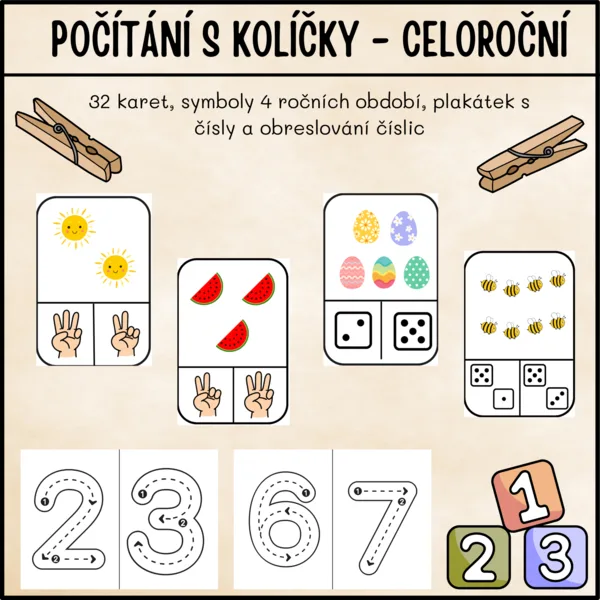 POČÍTÁNÍ S KOLÍČKY – CELOROČNÍ 1