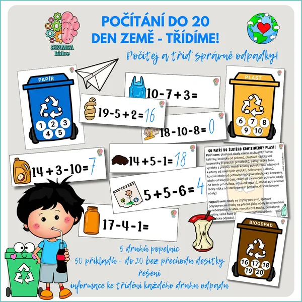 Běhačka - počítání do 20 - Den Země 1