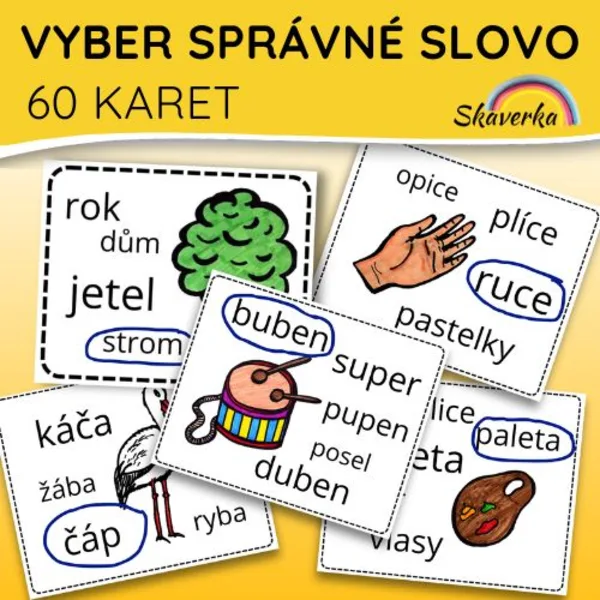 Vyber správné slovo / 60 karet 1