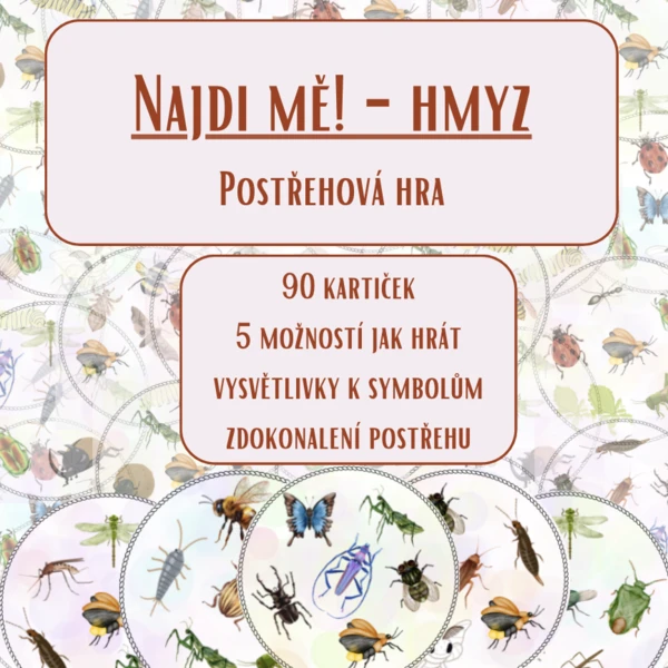 Najdi mě! - HMYZ - postřehová hra 1