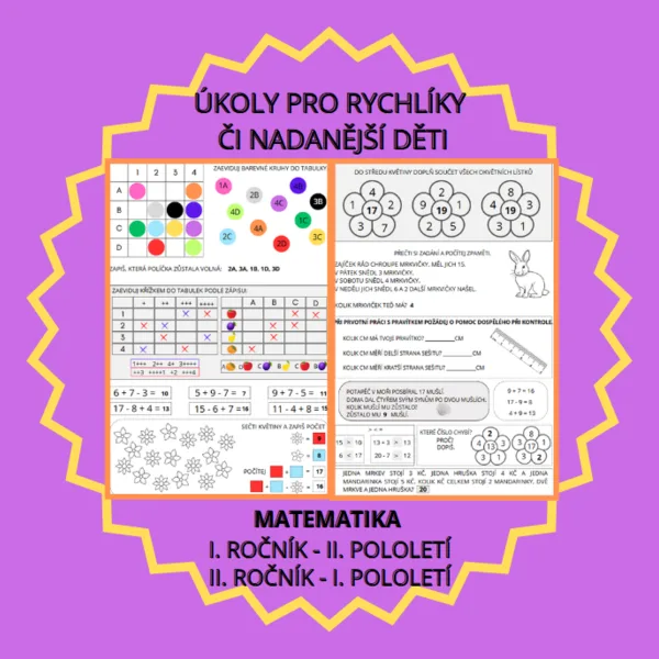 MATEMATIKA - OPAKOVÁNÍ 1. A 2. ROČNÍK (ORIENTACE V TABULCE A DALŠÍ TYPY ÚKOLŮ) 1