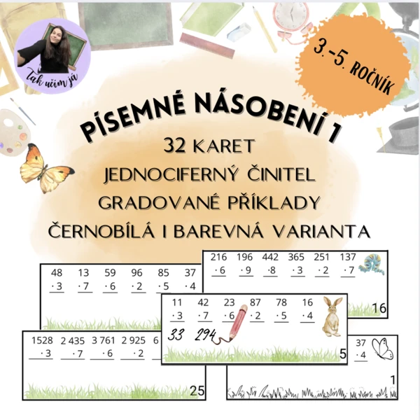 Písemné násobení 1 1