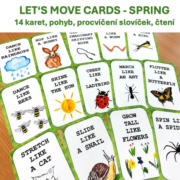 LET'S MOVE CARDS - SPRING 1