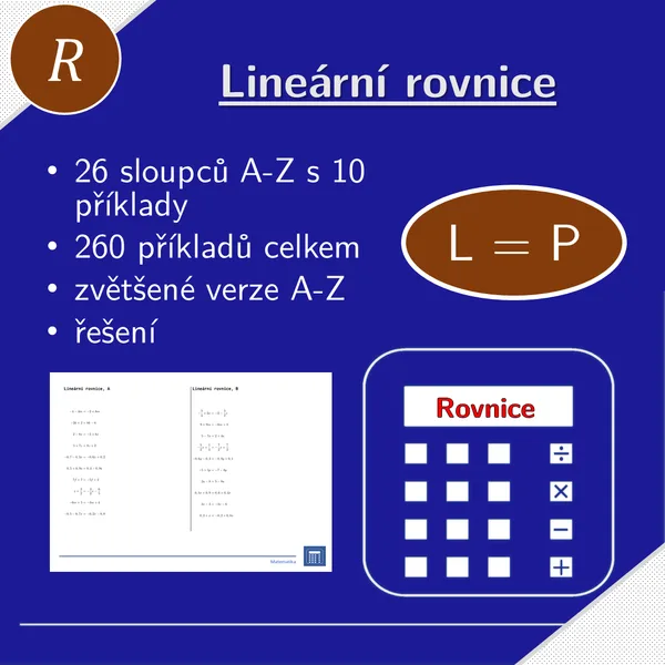 Lineární rovnice | matematika, algebra | 26 sloupců 1