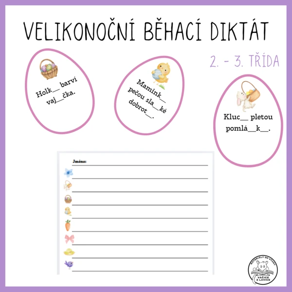Běhací velikonoční diktát 1