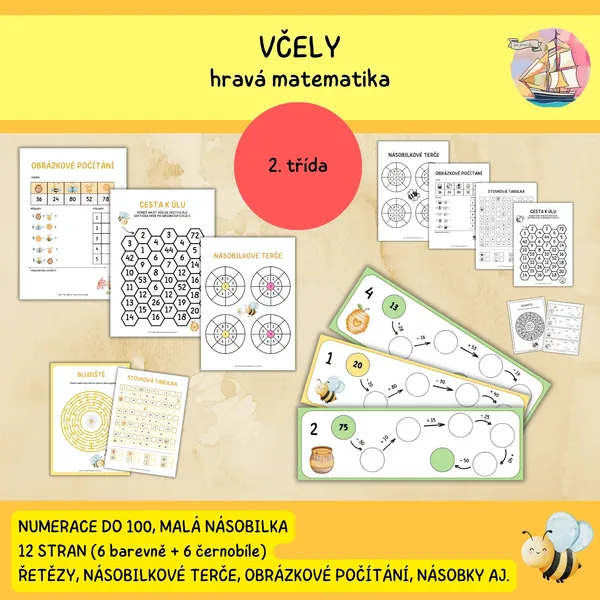 Včely - hravá matematika pro 2. ročník 1