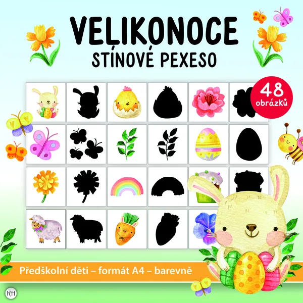 Velikonoce Stínové pexeso (48 karet) 1