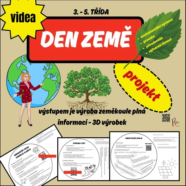 DEN ZEMĚ – Interaktivní 3D model Zeměkoule s bonusem QR kódů skrývajících videa k tématu PROJEKTOVÝ DEN 1