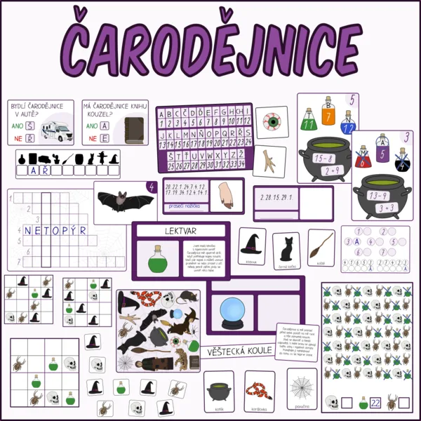 Čarodějnice - Sada aktivit 1