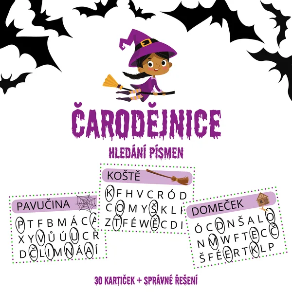 ČARODĚJNICE - hledání písmen 1