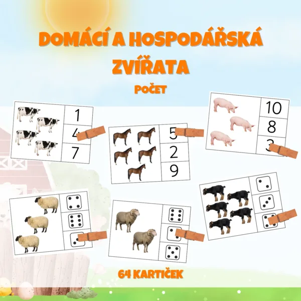 DOMÁCÍ A HOSPODÁŘSKÁ ZVÍŘATA - počet 1