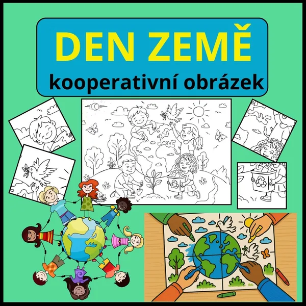 Den Země (kooperativní obrázek - výtvarná aktivita) 1