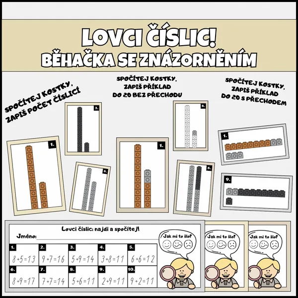 Lovci číslic: běhací počítání se znázorněním! 1