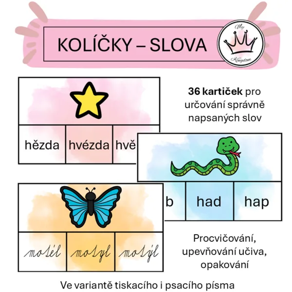 Kolíčkovaná - slova 1