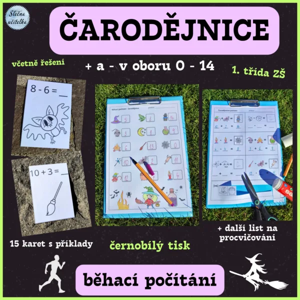 BĚHACÍ POČÍTÁNÍ - ČARODĚJNICE - 1. třída 1