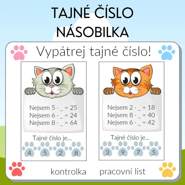 Tajné číslo - násobilka 1