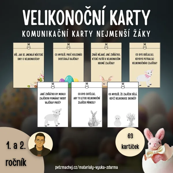 Velikonoční karty pro nejmladší žáky (komunikační karty) 1