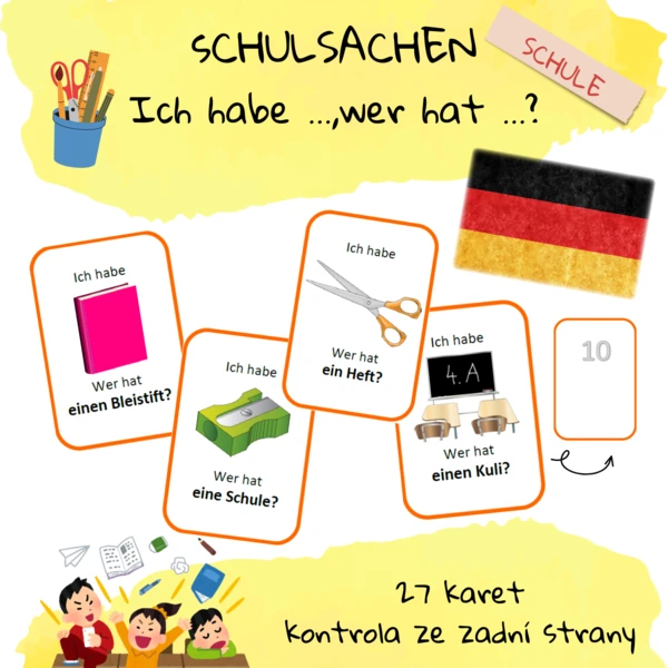 Schulsachen (Schule) - Ich habe ..., wer hat...? 1
