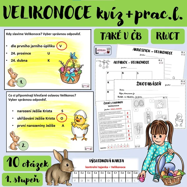 VELIKONOCE - edukační kvíz a pracovní listy  1