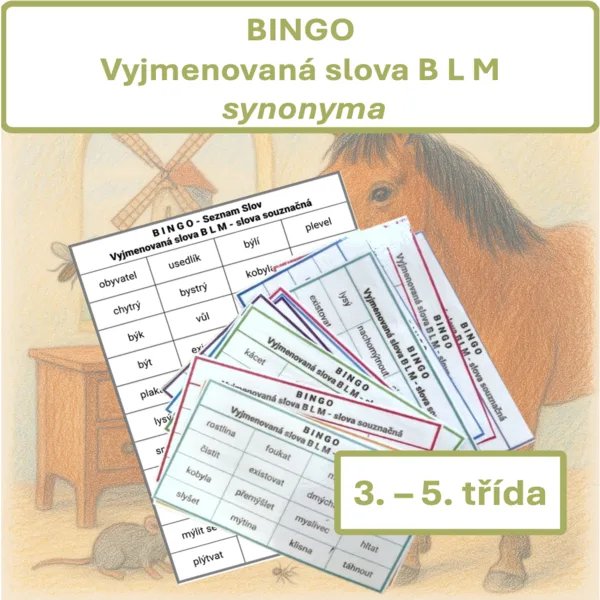 Vyjmenovaná slova B L M — synonyma, BINGO 1
