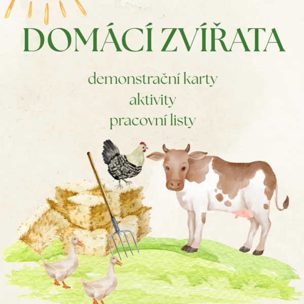Domácí zvířata - dem. karty, aktivity, pracovní listy 1