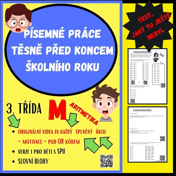 PÍSEMNÉ PRÁCE Z MATEMATIKY PRO TŘEŤÁKY - TAKOVÉ TU JEŠTĚ NEBYLY! 1